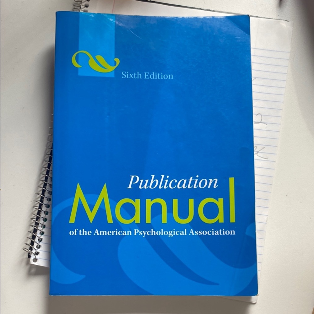 Publication Manual - Blue Cover